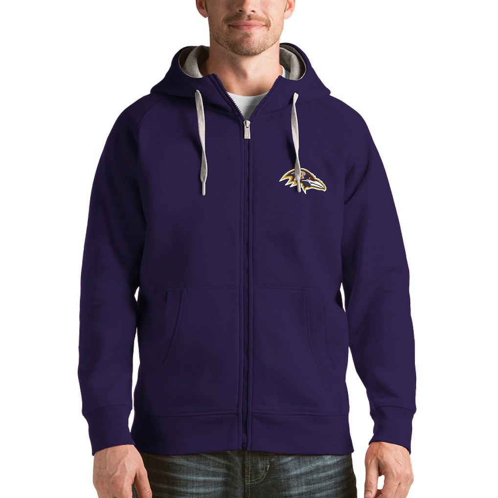 Baltimore Ravens Antigua Victory Full-Zip Hoodie - Purple for sale