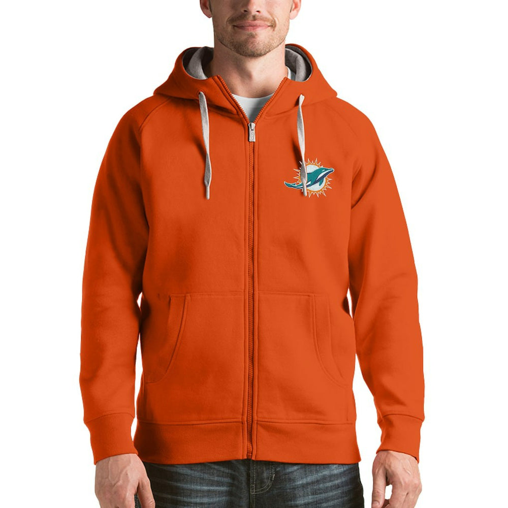 Miami Dolphins Antigua Victory Full-Zip Hoodie - Orange discount