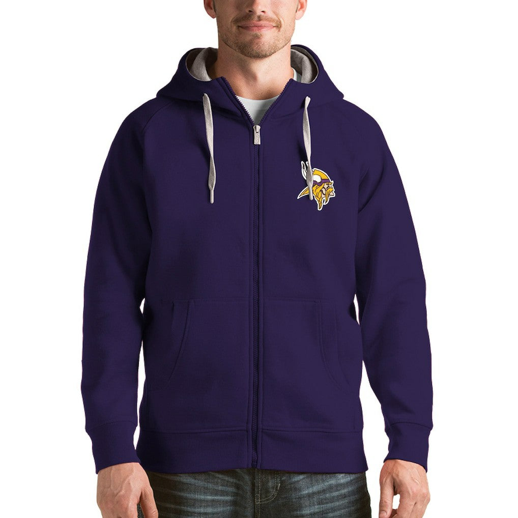 Minnesota Vikings Antigua Victory Full-Zip Hoodie - Purple for sale