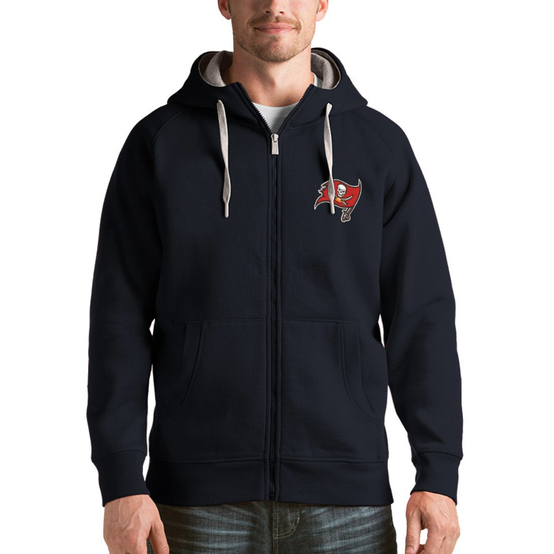 Tampa Bay Buccaneers Antigua Victory Full-Zip Hoodie - Charcoal online
