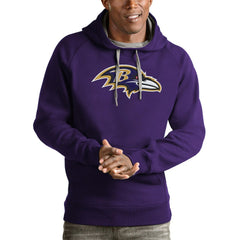 Baltimore Ravens Antigua Victory Pullover Hoodie - Purple online