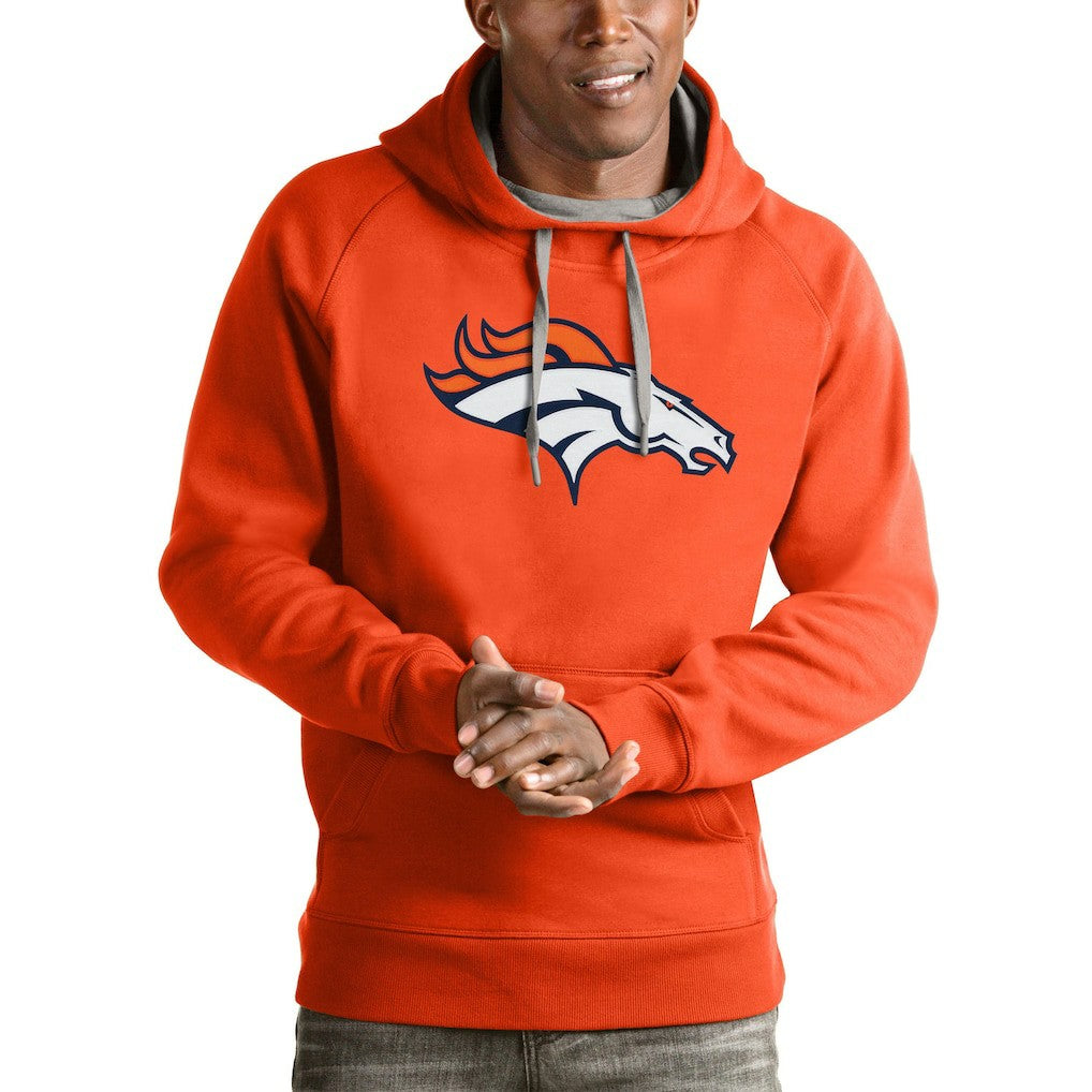Denver Broncos Antigua Victory Pullover Hoodie - Orange discount