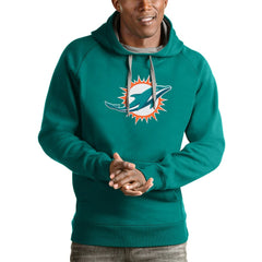 Miami Dolphins Antigua Victory Pullover Hoodie - Aqua online