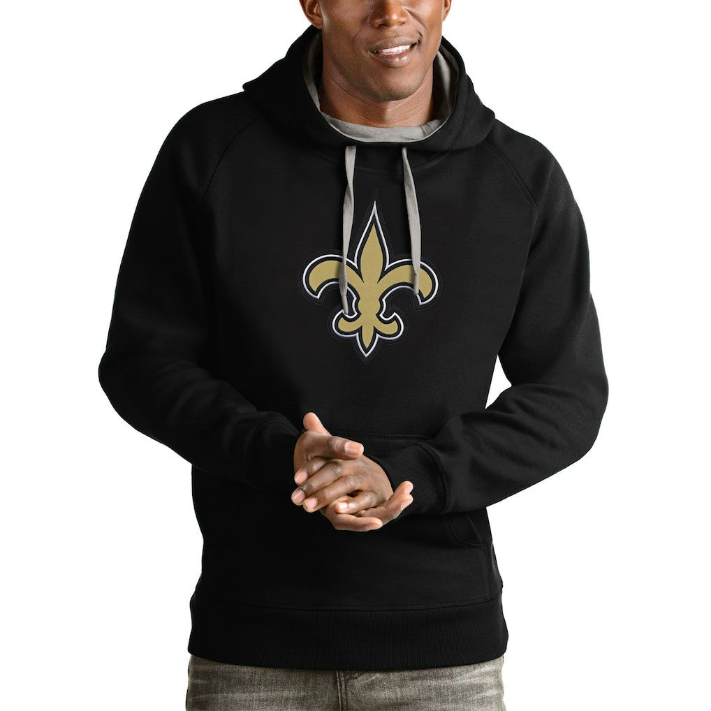 New Orleans Saints Antigua Victory Pullover Hoodie - Black cheap