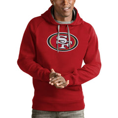 San Francisco 49ers Antigua Victory Pullover Hoodie - Scarlet sale