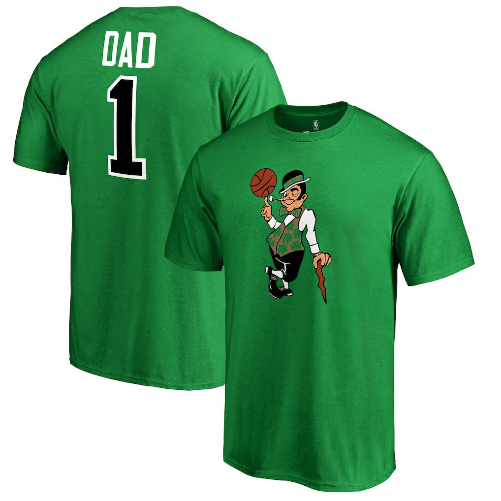 Boston Celtics #1 Dad T-Shirt - Kelly Green for sale