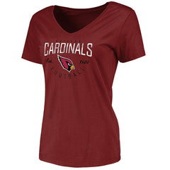 Arizona Cardinals Women's Live For It V-Neck T-Shirt - Cardinal for sale