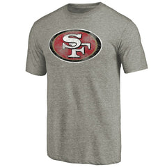 San Francisco 49ers Distressed Team T-Shirt - Ash on sale