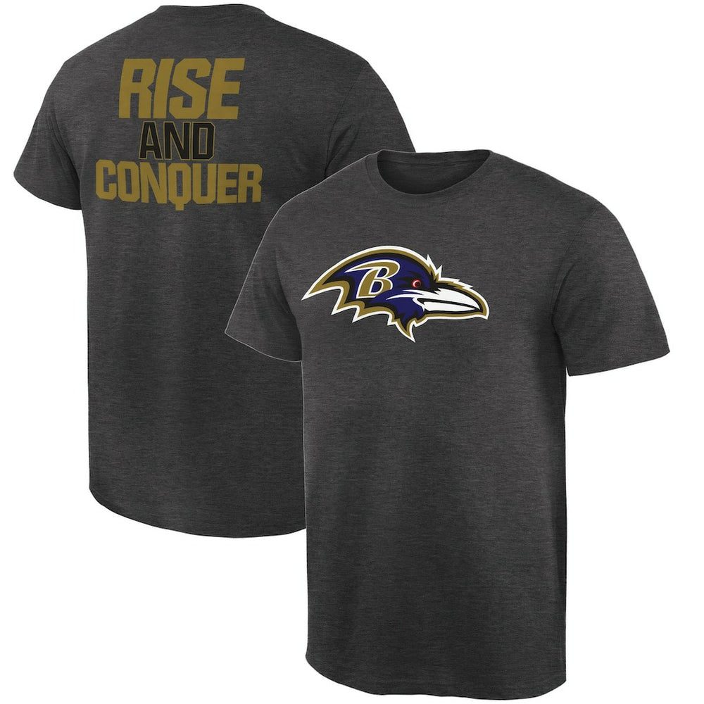 Baltimore Ravens Rally Logo T-Shirt - Heathered Gray for sale