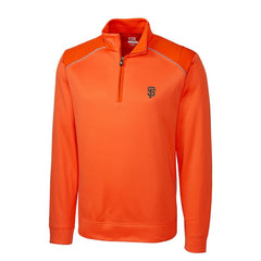 San Francisco Giants Cutter & Buck Ridge WeatherTec Half-Zip Pullover Jacket Orange