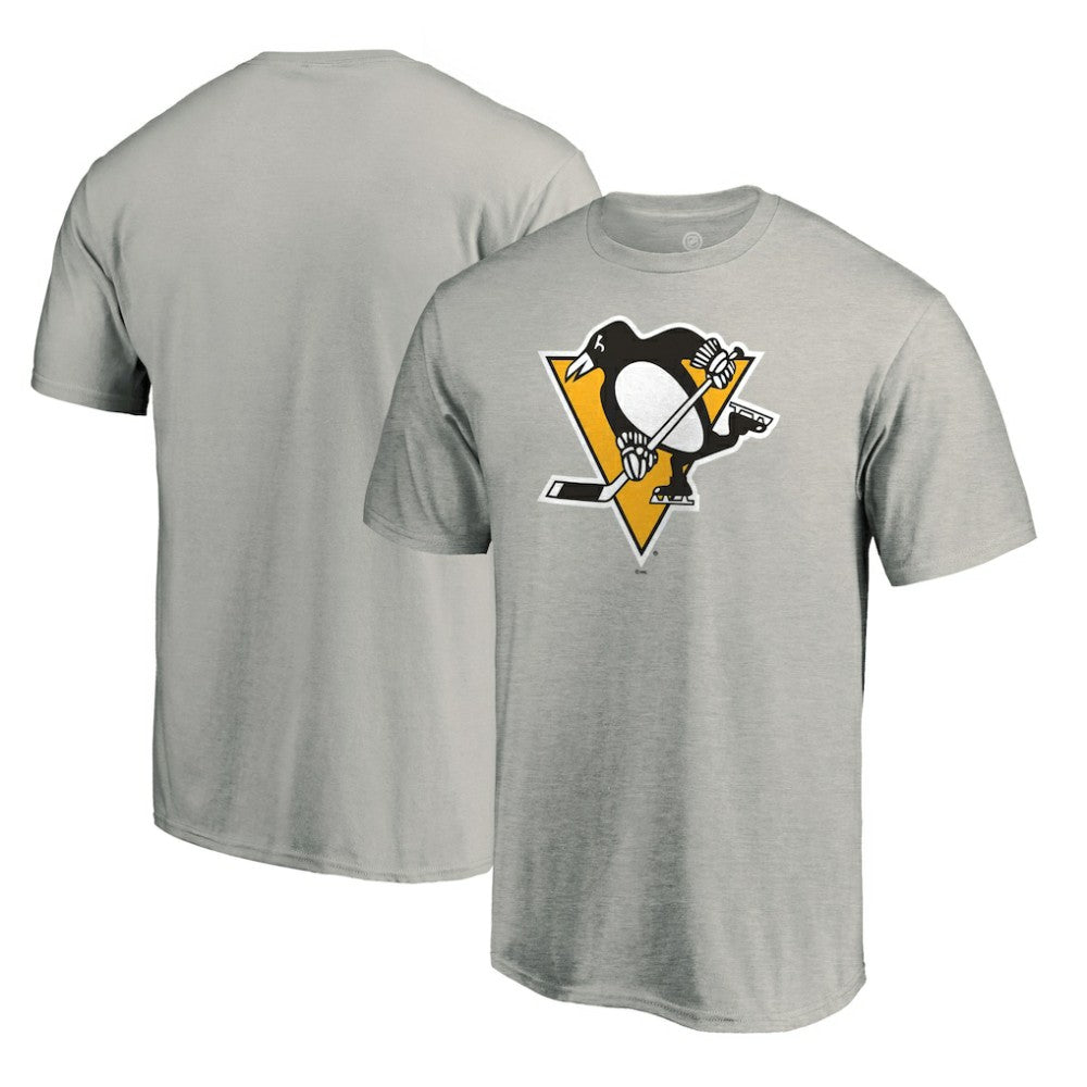Pittsburgh Penguins Team Primary Logo 2 T-Shirt - Ash T-shirts