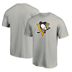 Pittsburgh Penguins Team Primary Logo 2 T-Shirt - Ash T-shirts