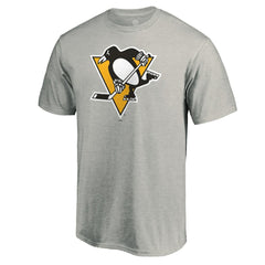 Pittsburgh Penguins Team Primary Logo 2 T-Shirt - Ash T-shirts