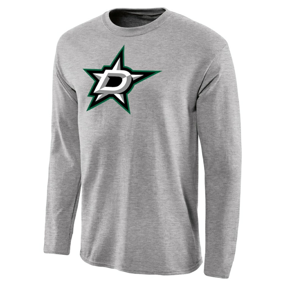 Dallas Stars Team Primary Logo Long Sleeve T-Shirt - Ash T-shirts