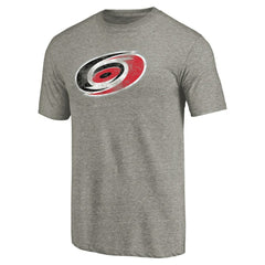 Carolina Hurricanes Distressed Team Logo Tri-Blend T-Shirt - Ash T-shirts