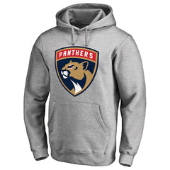 Florida Panthers Primary Team Logo Fleece Fitted Pullover Hoodie - Heather Gray Hoodies
