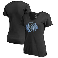 Chicago Blackhawks Women's Pond Hockey T-Shirt - Black T-shirts