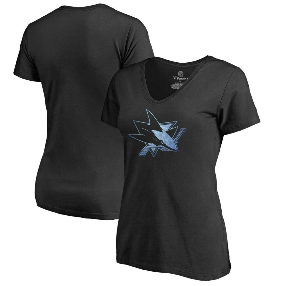 San Jose Sharks Women's Pond Hockey T-Shirt - Black T-shirts