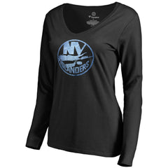 New York Islanders Women's Pond Hockey Long Sleeve T-Shirt - Black T-shirts