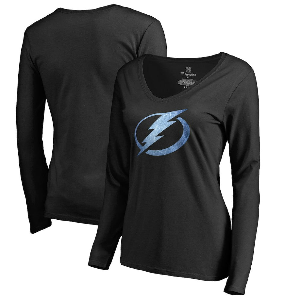 Tampa Bay Lightning Women's Pond Hockey Long Sleeve T-Shirt - Black T-shirts
