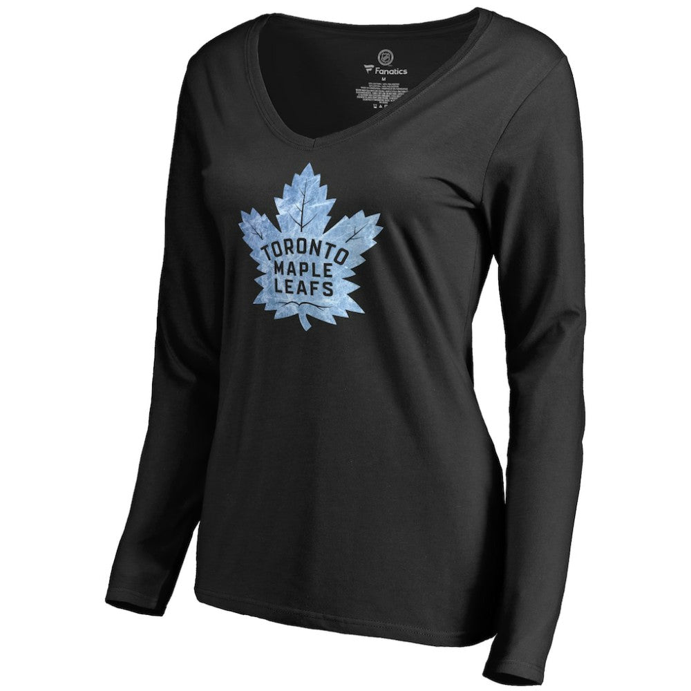 Toronto Maple Leafs Women's Pond Hockey Long Sleeve T-Shirt - Black T-shirts