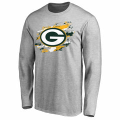 Green Bay Packers True Colors Long Sleeve T-Shirt - Ash discount