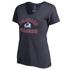 Colorado Avalanche Women's Overtime V-Neck T-Shirt - Navy T-shirts