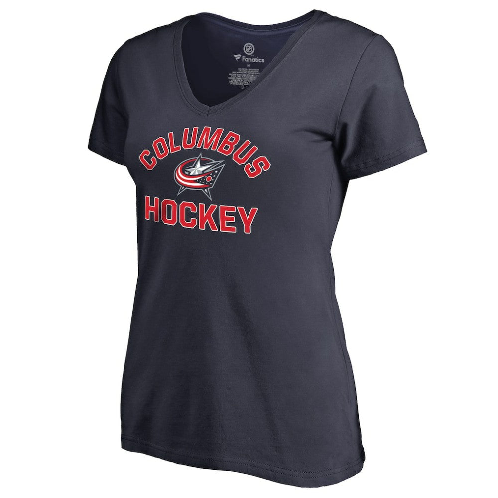 Columbus Blue Jackets Women's Overtime V-Neck T-Shirt - Navy T-shirts