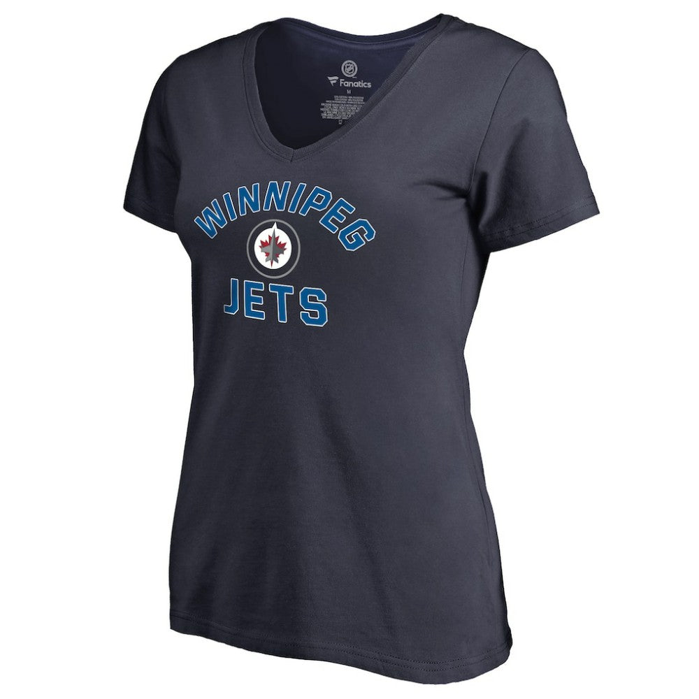 Winnipeg Jets Women's Overtime V-Neck T-Shirt - Navy T-shirts