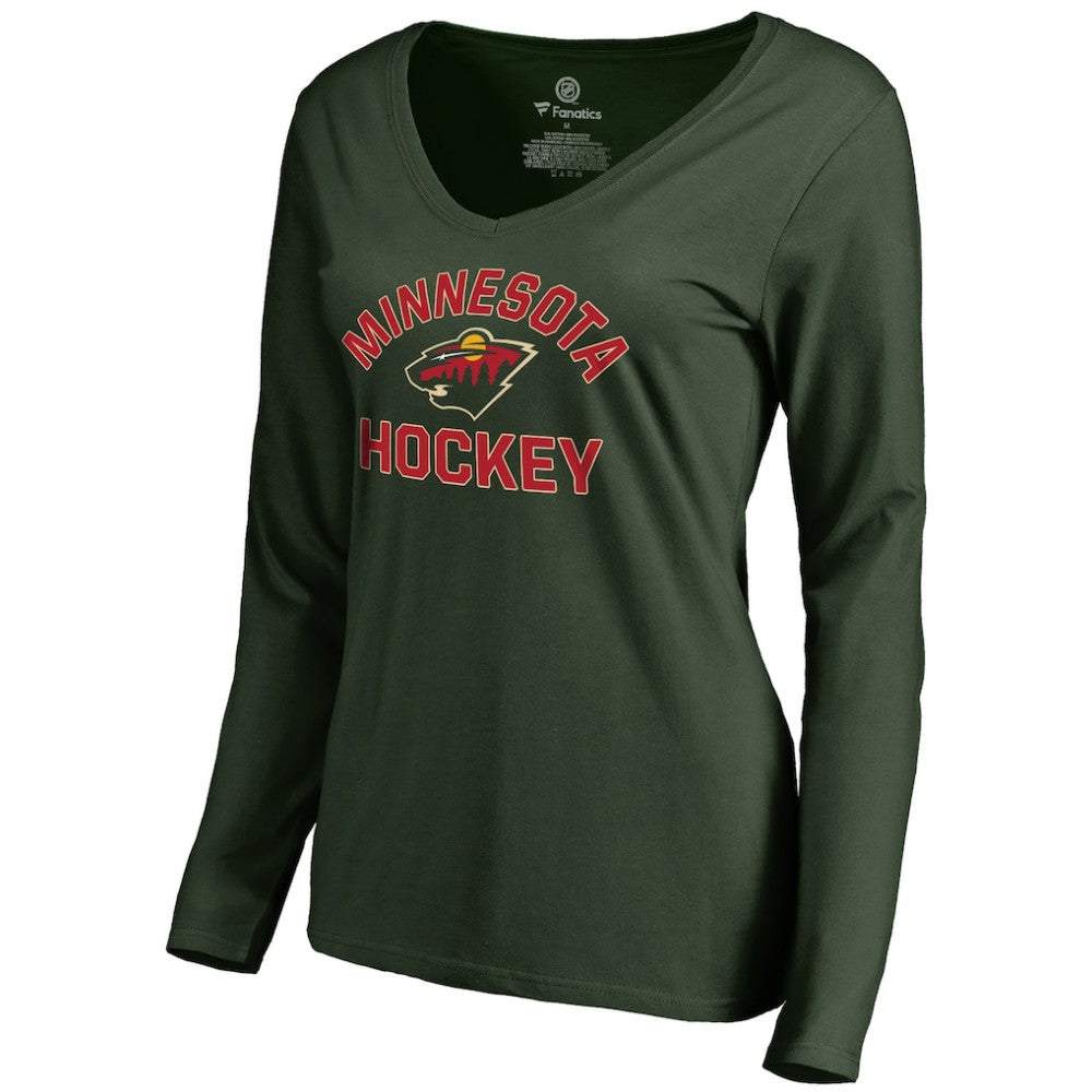 Minnesota Wild Women's Overtime Long Sleeve T-Shirt - Green T-shirts