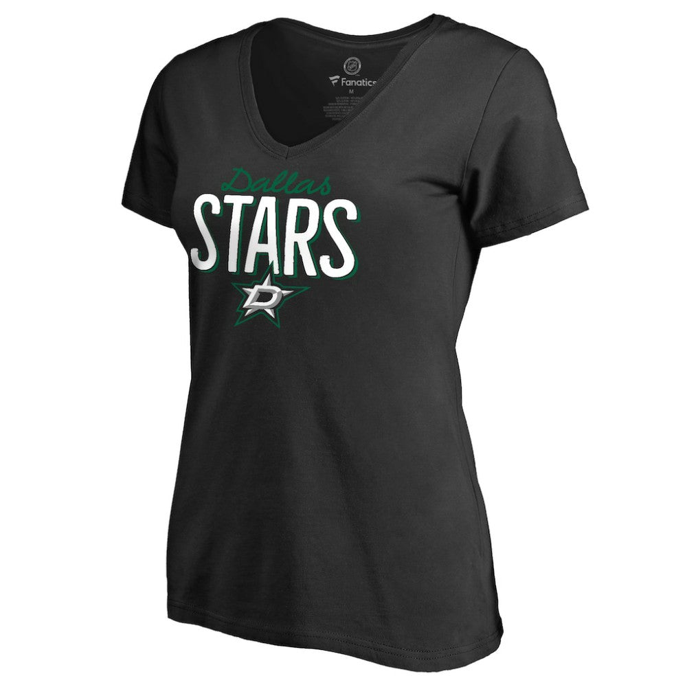Dallas Stars Women's Nostalgia T-Shirt - Black T-shirts
