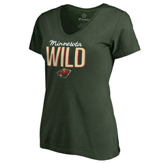 Minnesota Wild Women's Nostalgia T-Shirt - Green T-shirts