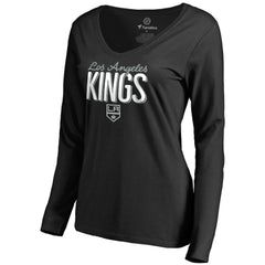 Los Angeles Kings Women's Nostalgia Long Sleeve T-Shirt - Black T-shirts