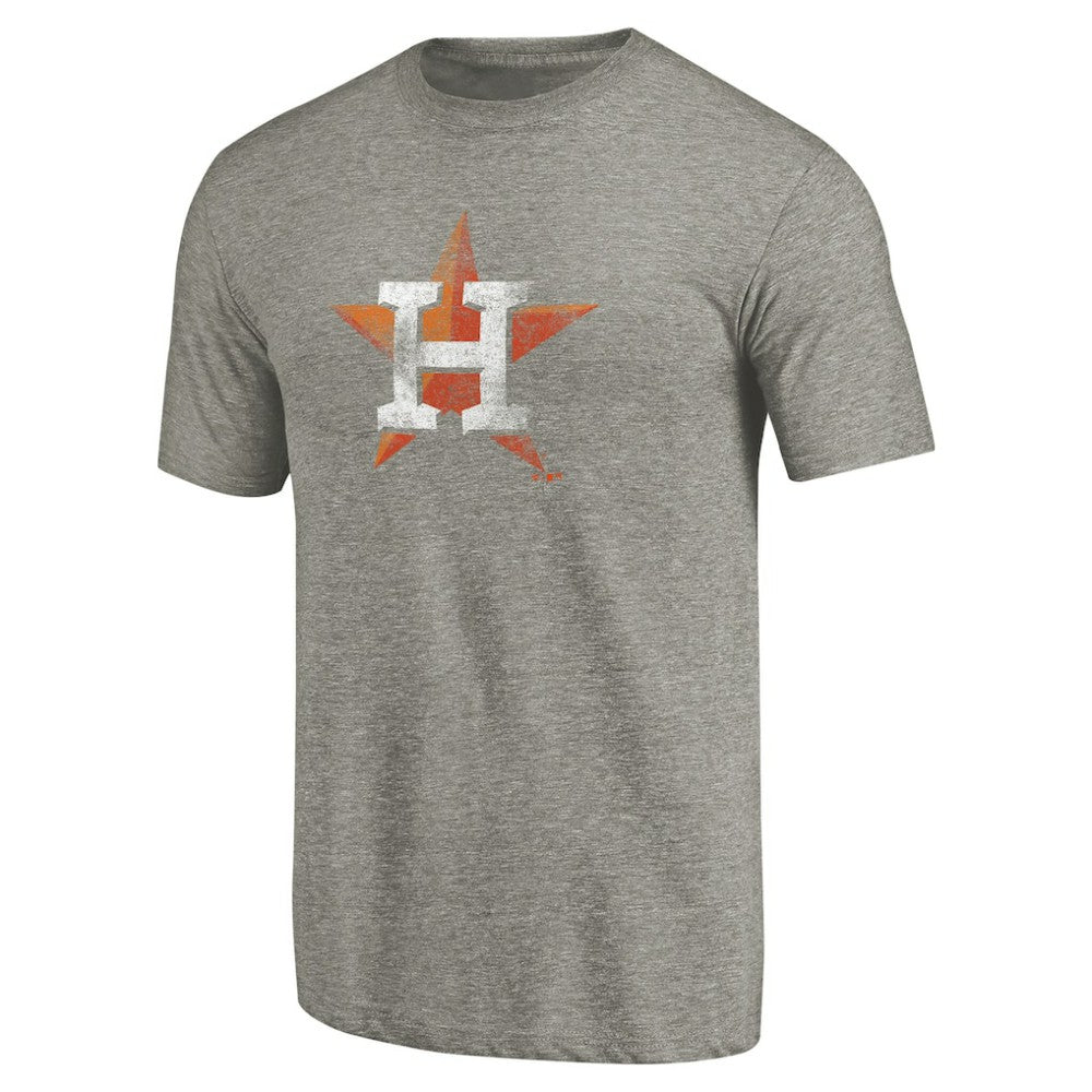 Houston Astros Distressed Team Tri-Blend T-Shirt Ash