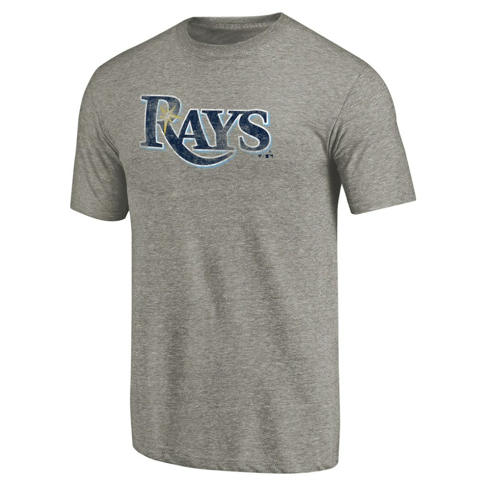 Tampa Bay Rays Distressed Team Tri-Blend T-Shirt Ash