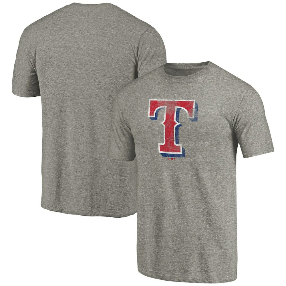 Texas Rangers Distressed Team Tri-Blend T-Shirt Ash