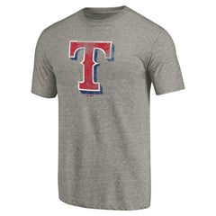 Texas Rangers Distressed Team Tri-Blend T-Shirt Ash