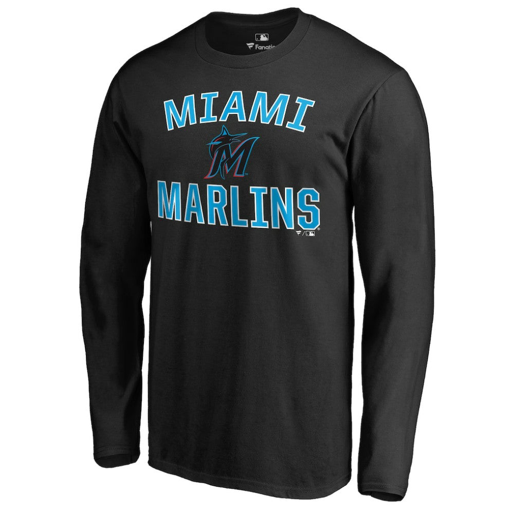 Miami Marlins Victory Arch Long Sleeve T-Shirt Black