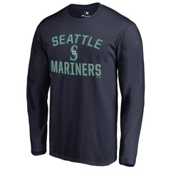 Seattle Mariners Victory Arch Long Sleeve T-Shirt Navy