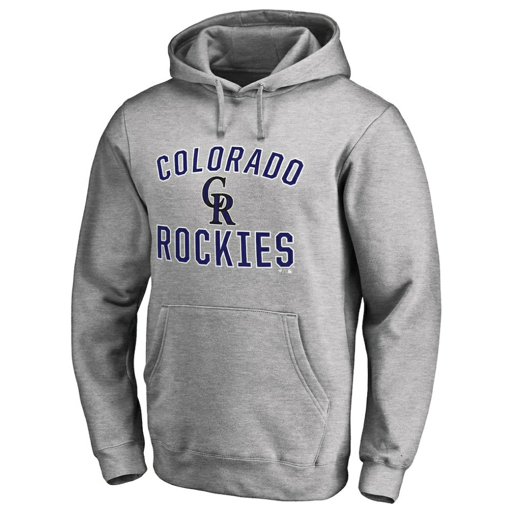 Colorado Rockies Victory Arch Pullover Hoodie Ash