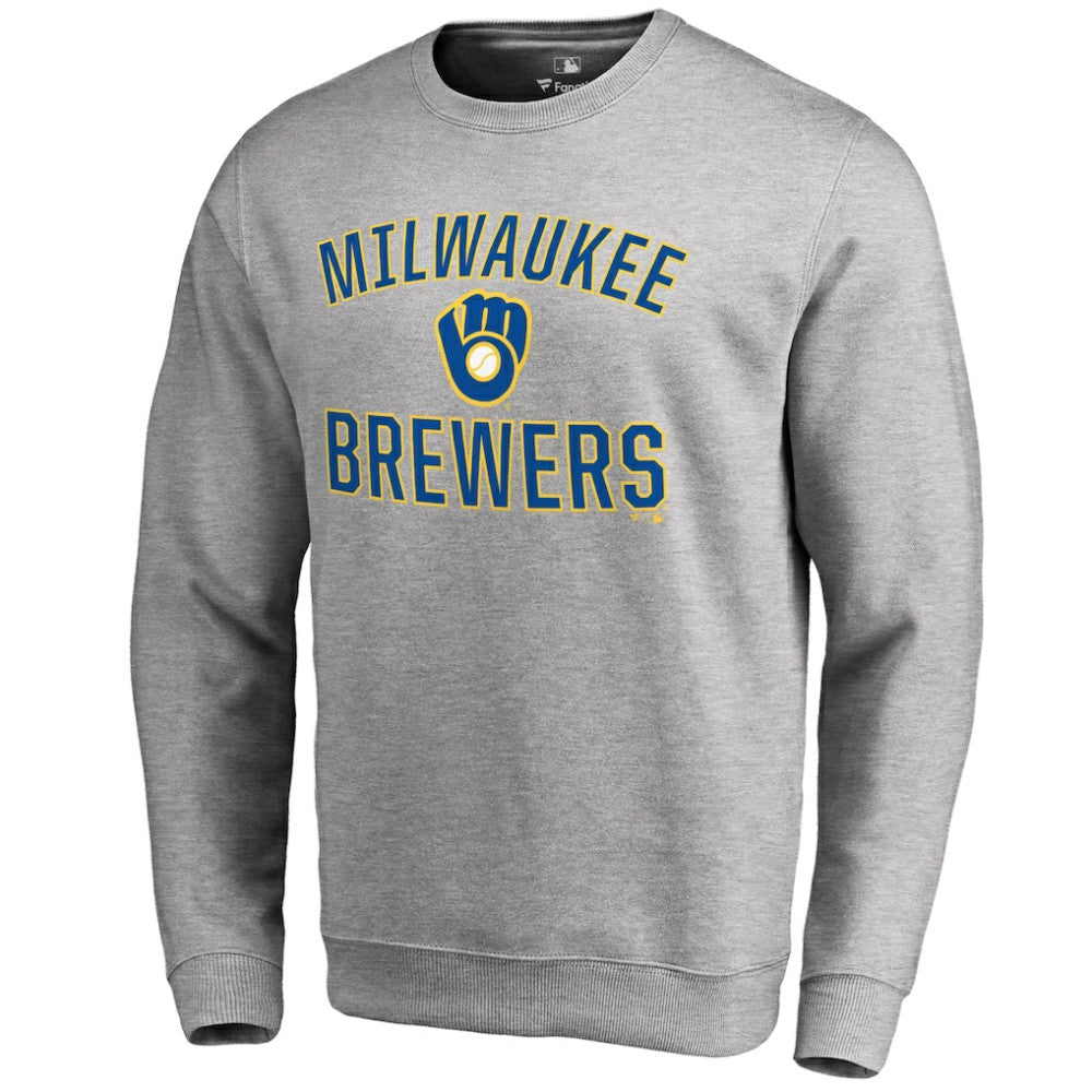 Milwaukee Brewers Victory Arch Pullover Sweatshirt Ash