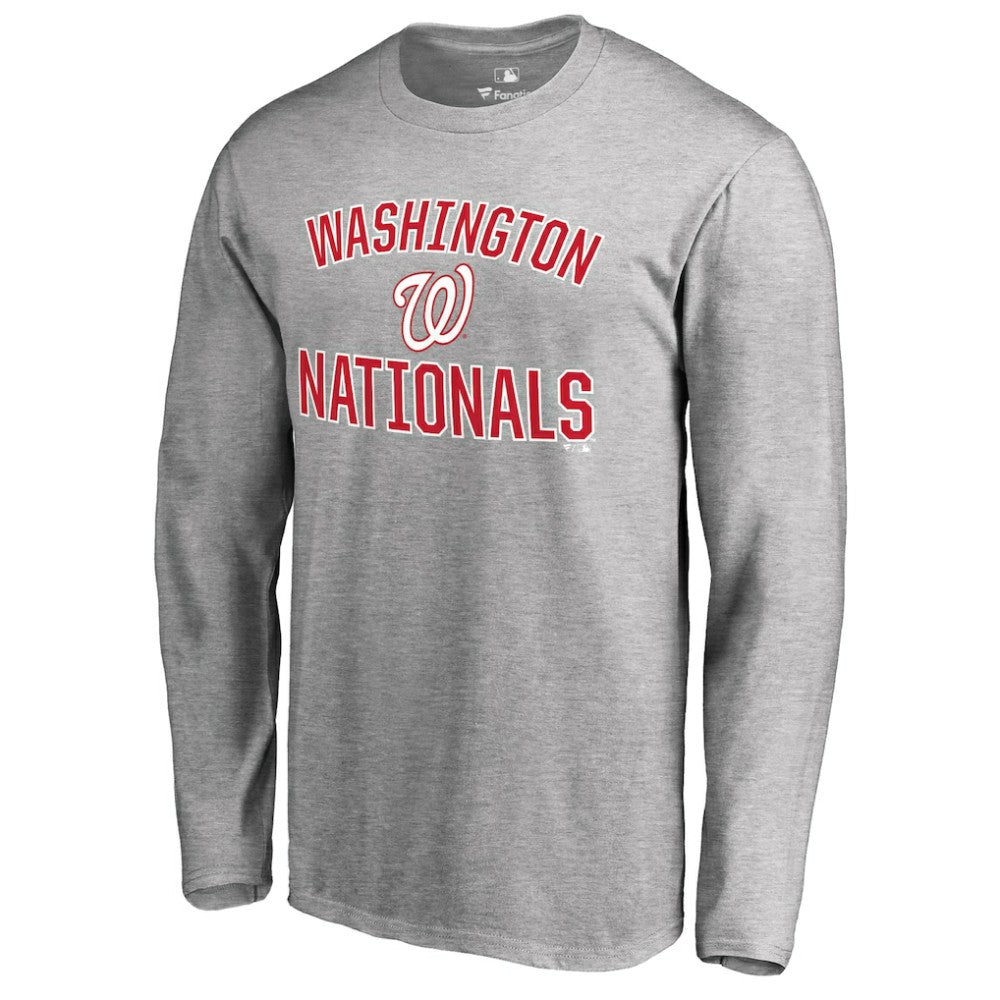 Washington Nationals Victory Arch 2 Long Sleeve T-Shirt Ash