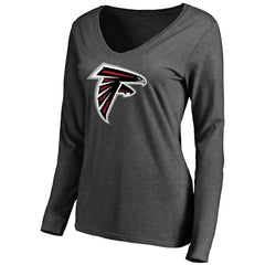 Atlanta Falcons Women's Team Logo Long Sleeve T-Shirt - Heathered Gray online