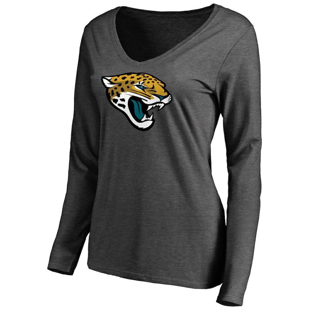 Jacksonville Jaguars Women's Team Logo Long Sleeve T-Shirt - Heathered Gray discount
