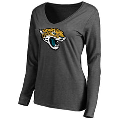 Jacksonville Jaguars Women's Team Logo Long Sleeve T-Shirt - Heathered Gray discount