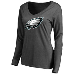 Philadelphia Eagles Women's Team Logo Long Sleeve T-Shirt - Heathered Gray online