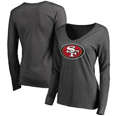 San Francisco 49ers Women's Team Logo Long Sleeve T-Shirt - Heathered Gray online