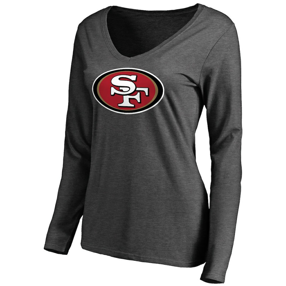 San Francisco 49ers Women's Team Logo Long Sleeve T-Shirt - Heathered Gray online