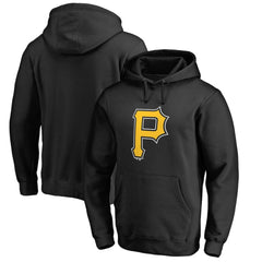Pittsburgh Pirates Official Logo Fitted Pullover Hoodie Black