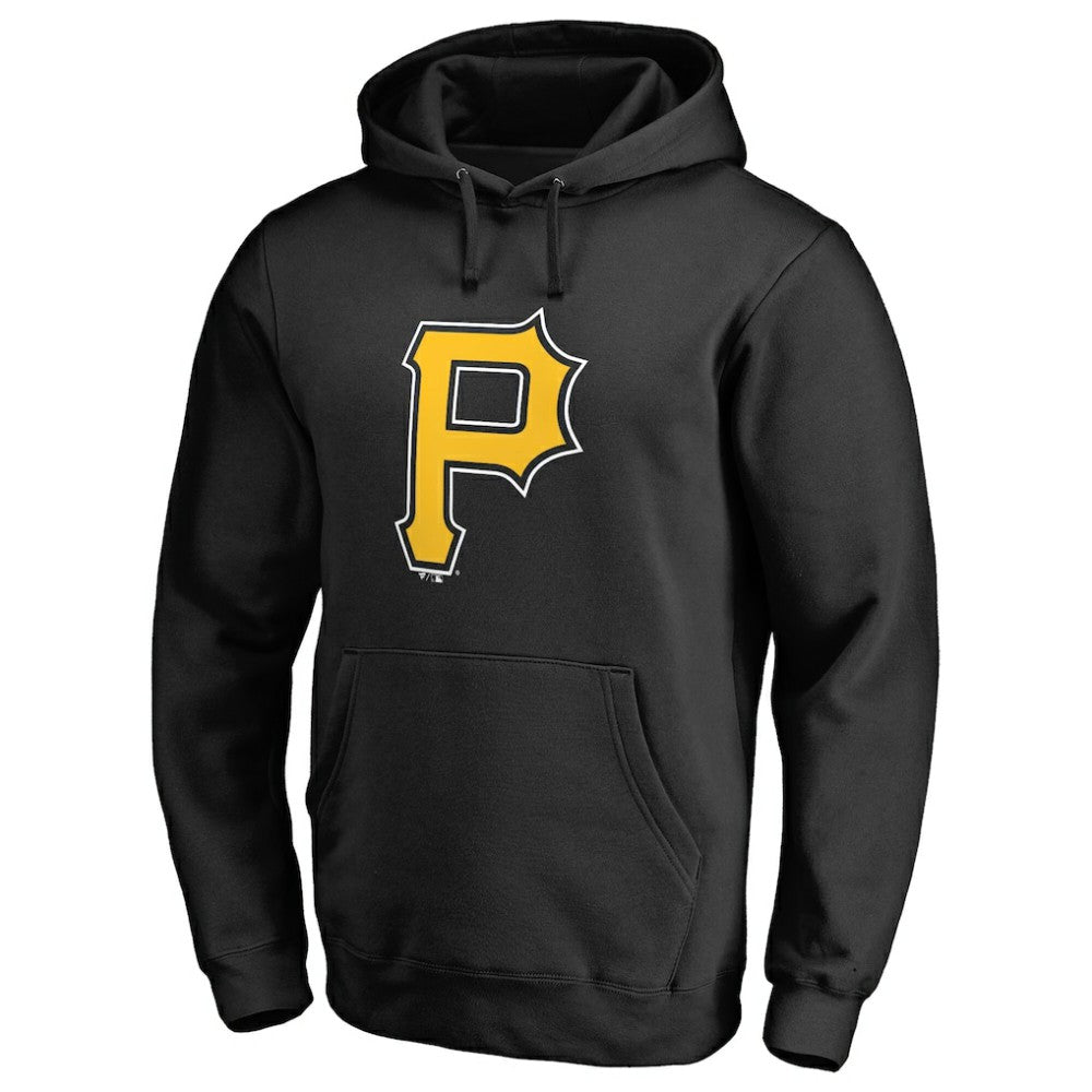 Pittsburgh Pirates Official Logo Fitted Pullover Hoodie Black